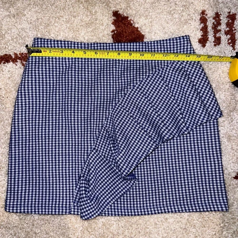Topshop Blue Gingham Ruffle Mini Skirt | Ruffled MiniSkirt woman’s juniors 6